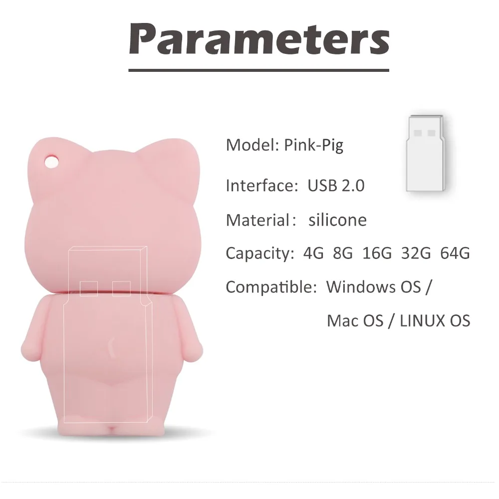 Новый 8 видов стилей USB флеш накопитель с животными 16 ГБ 32 64 4 ГБ|USB флэш-накопители|