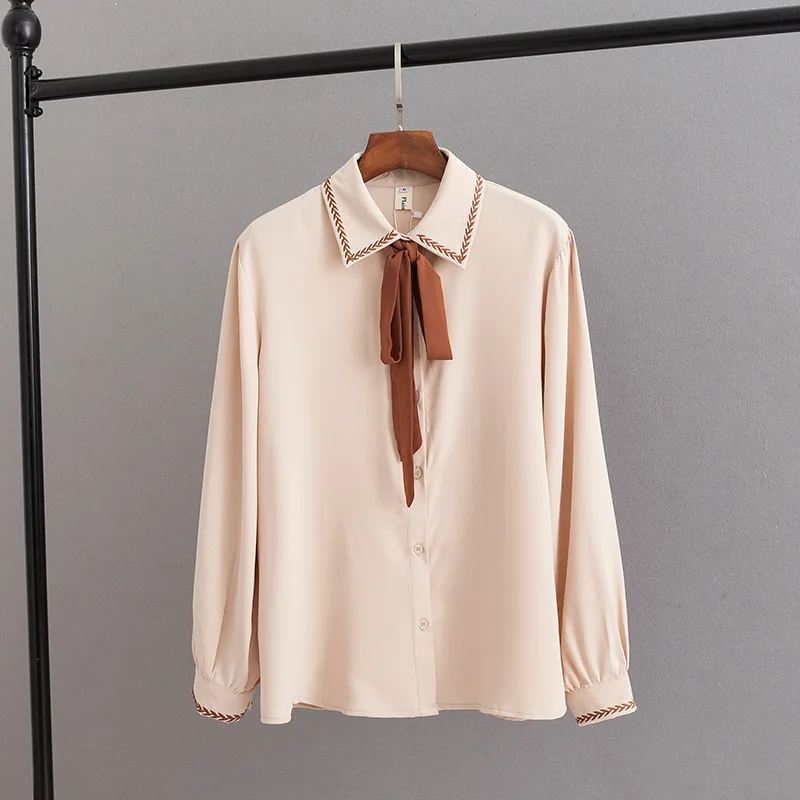 2019 Plus Size Casual Blouses Spring Women Clothing Fashion Loose Long Sleeve Shirts F71-1065 |