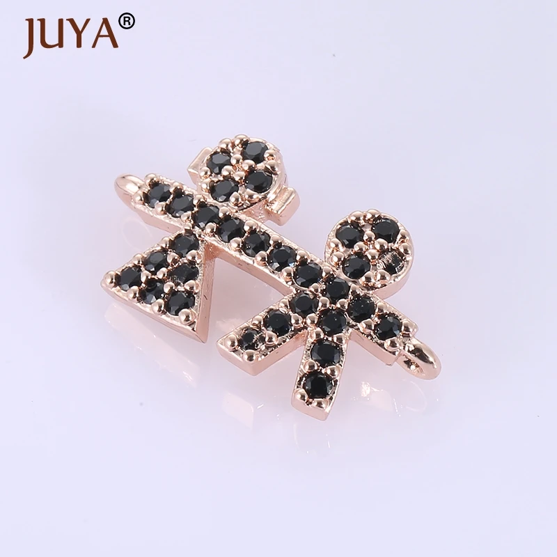 Высокое качество медный металлический Micro Pave черный циркониевый горный хрусталь