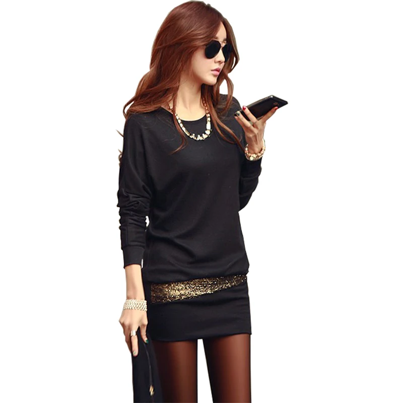 Women's Sexy Dress New Arrival 2021 Fashion Elegant Bronzier Slim Hip long-sleeve Basic Belt GZ122 | Женская одежда