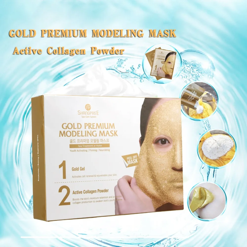 5 шт. SHANGPREE Gold Premium моделирующая маска шелушивающая гелевая маска для лица