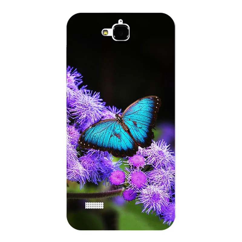 ZX21 Чехол для телефона huawei Honor 3C Lite Play Honor Holly чехол для телефона с кошкой бабочкой и цветами Силиконовая задняя крышка для huawei Honor 3C Lite - Цвет: ZX21