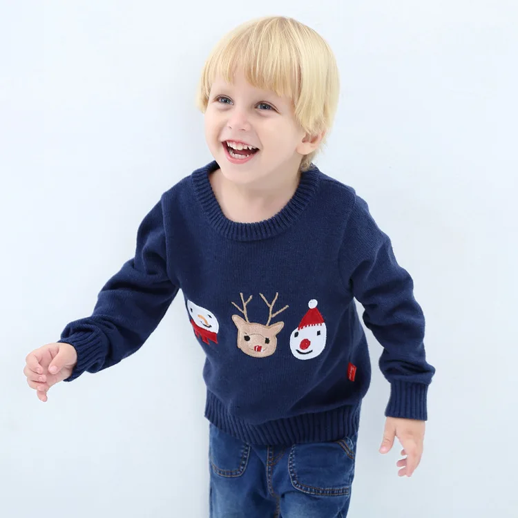 2018 зимние Новый свитер дети письмо с Рождеством Христовым Свитера для мальчиков