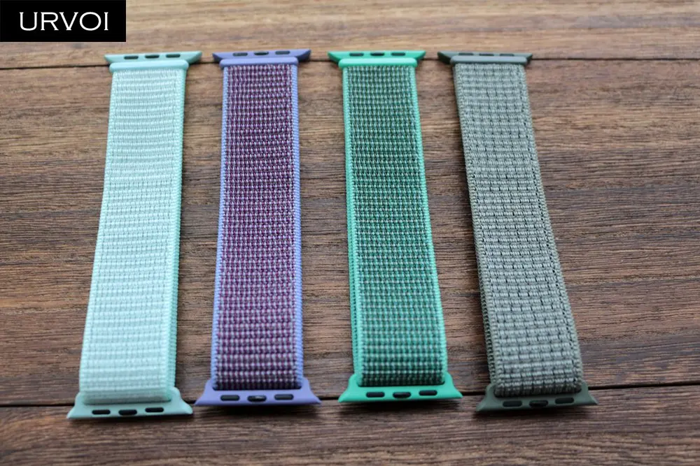 URVOI band для apple watch series 4 3 Спортивная петля светоотражающий ремешок iwatch тканый
