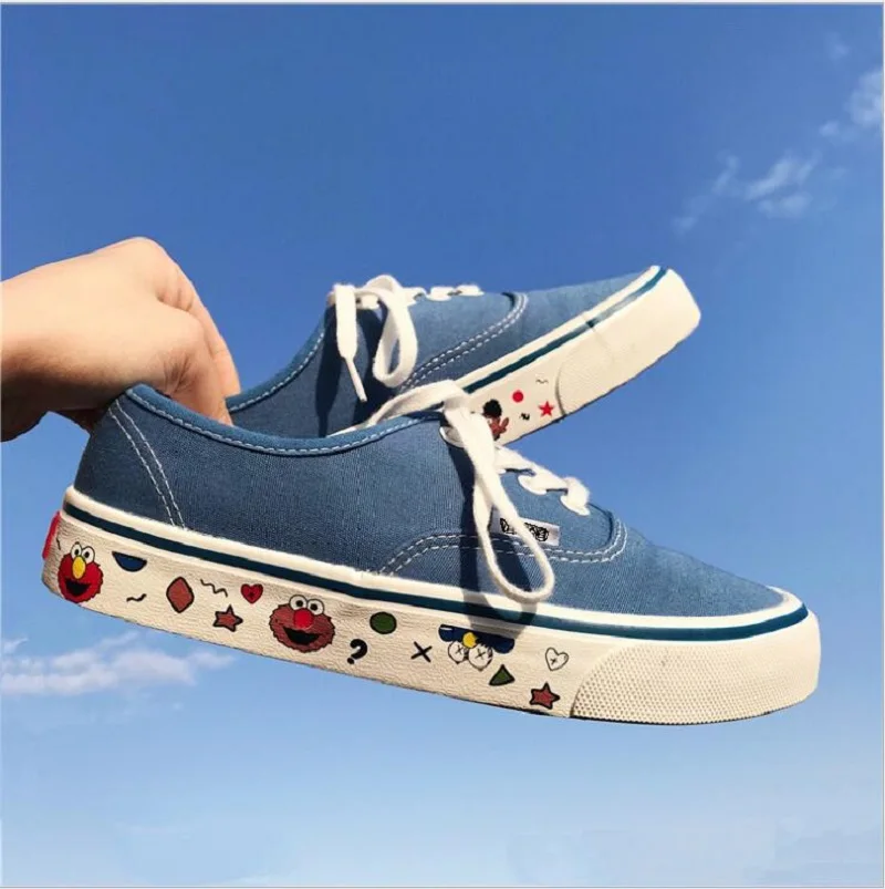 Ulzzang/Женская парусиновая обувь; лоферы на плоской платформе; Вулканизированная обувь; женские повседневные туфли-лодочки; нейтральные классические дизайнерские брендовые кроссовки