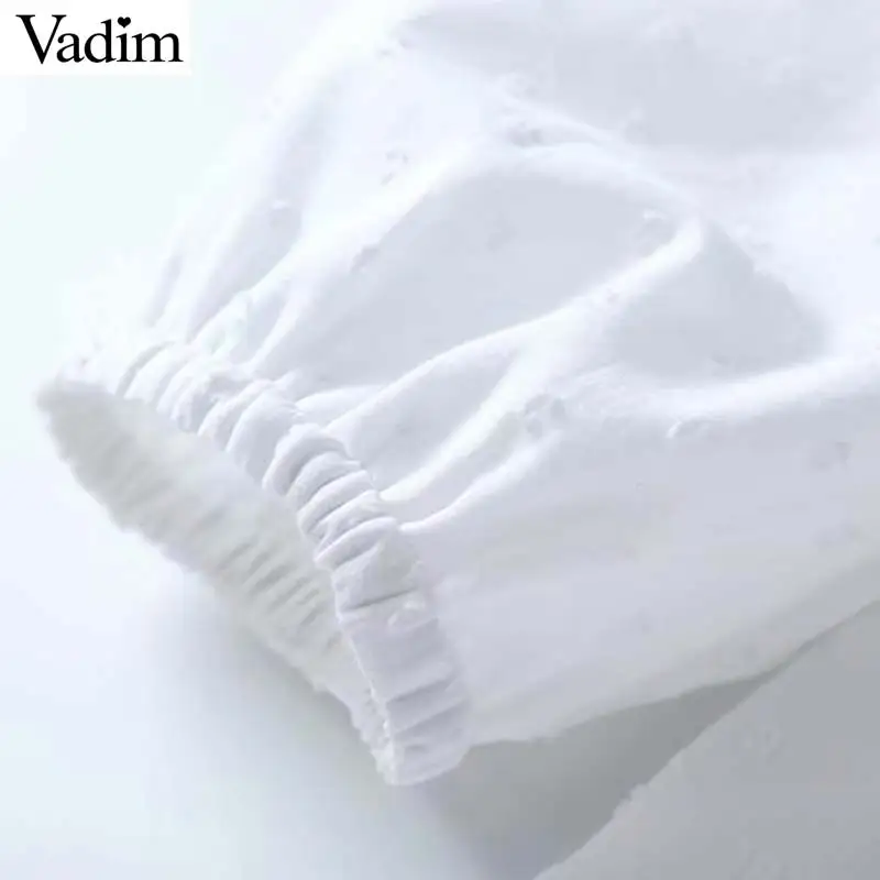 Vadim милый Женский однотонный мини-платье V шейный галстук-бабочка с пышным