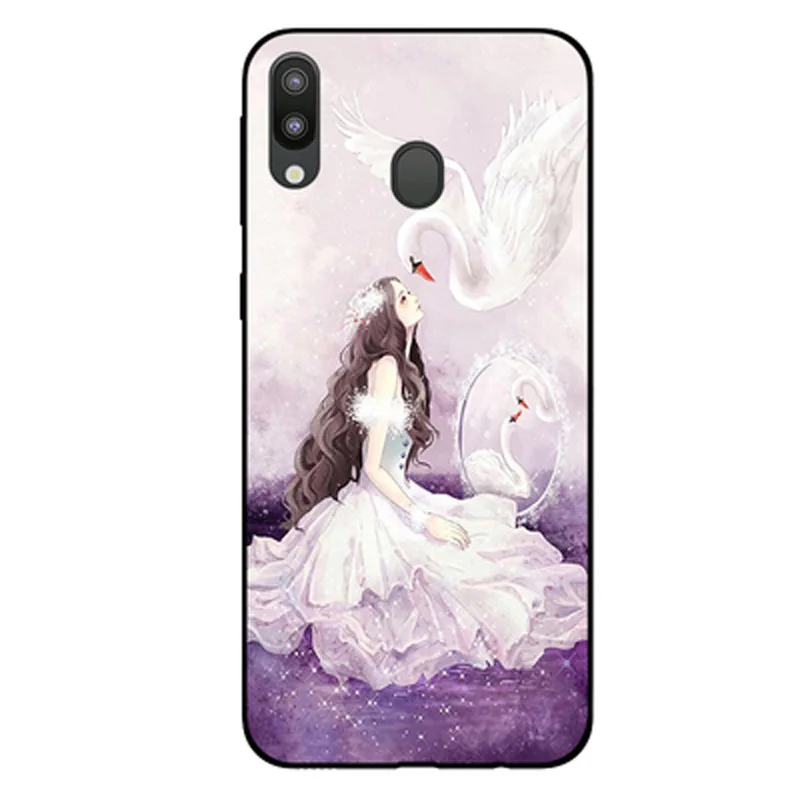 Lovely Painted Cartoon Shell Back Cover For Samsung Galaxy M20 Soft Silicone Phone Case GalaxyM20 M205F Cases | Мобильные телефоны