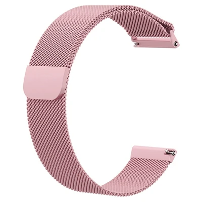 Магнитный с миланским плетением металлический ремешок для Fitbit Versa Lite ремешок из нержавеющей стали для Fitbit Versa умный Браслет умные аксессуары - Цвет: Rose Pink