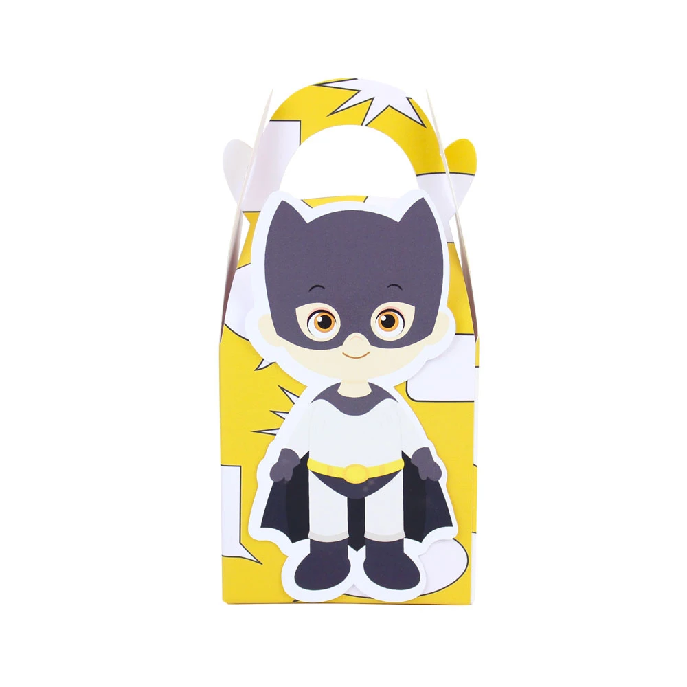 batman Подарочная коробка для девочек и мальчиков с супергероями, Подарочная коробка для кексов, праздничные принадлежности для мальчиков на день рождения, вечерние украшения - Цвет: batman