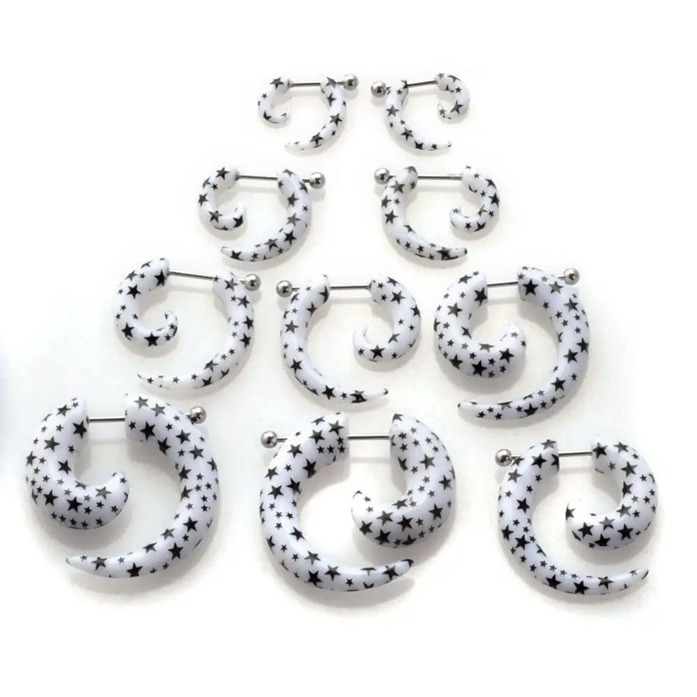 10 шт. Горячее предложение Акриловые Поддельные спиральные ушные конические