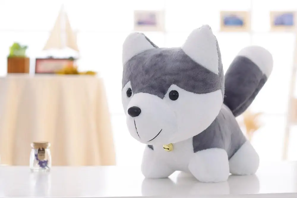Распродажа 18 см Kawaii симуляция хаски собака плюшевые детские игрушки подарок для