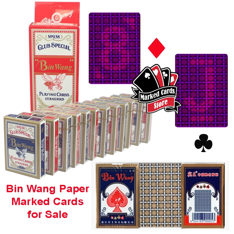 10 или 12 палуб Bin Wang No.2019/2112/2113/938 бумажные игральные карты по самой низкой цене