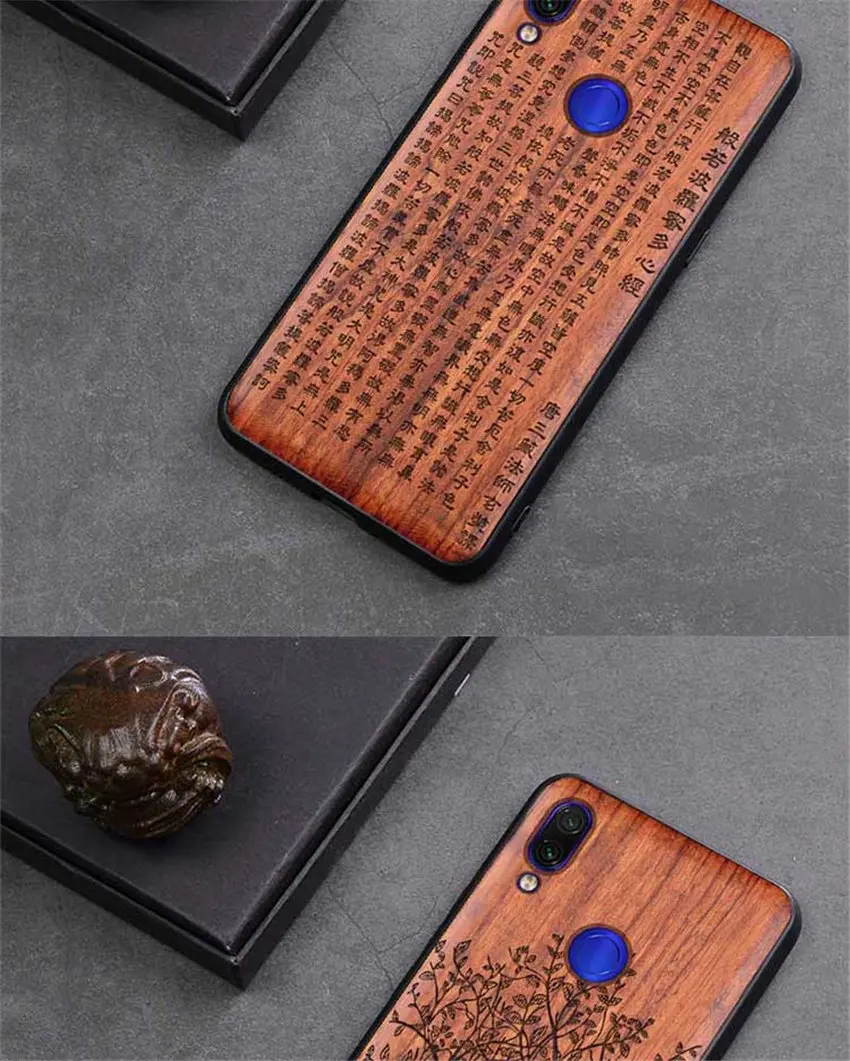 Чехол для Redmi Note 7 из натурального дерева, чехол для Xiaomi Redmi Note 7 Note7 Pro, чехол из палисандра, ТПУ, ударопрочный чехол на заднюю панель, чехол для телефона