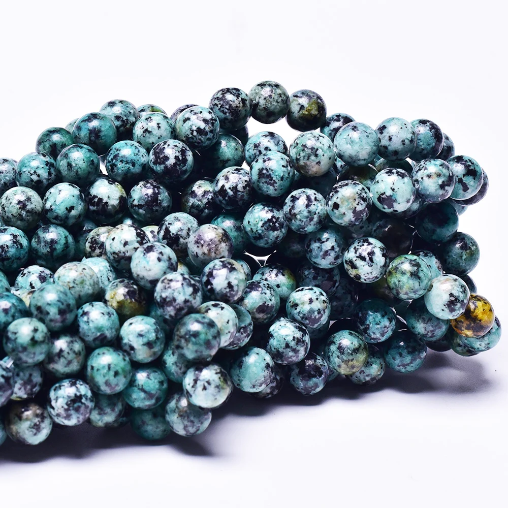 

Natural African Turquoises Stone Round Loose Beads 6MM 8MM Pick Size Beads For Jewelry Making DIY Bracelet