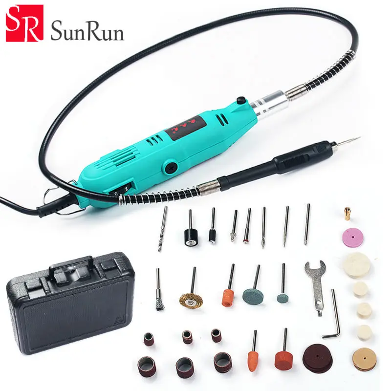 Миниатюрная шлифовальная машинка 220 В 140 Вт 6 скоростей мини дрель сделай сам