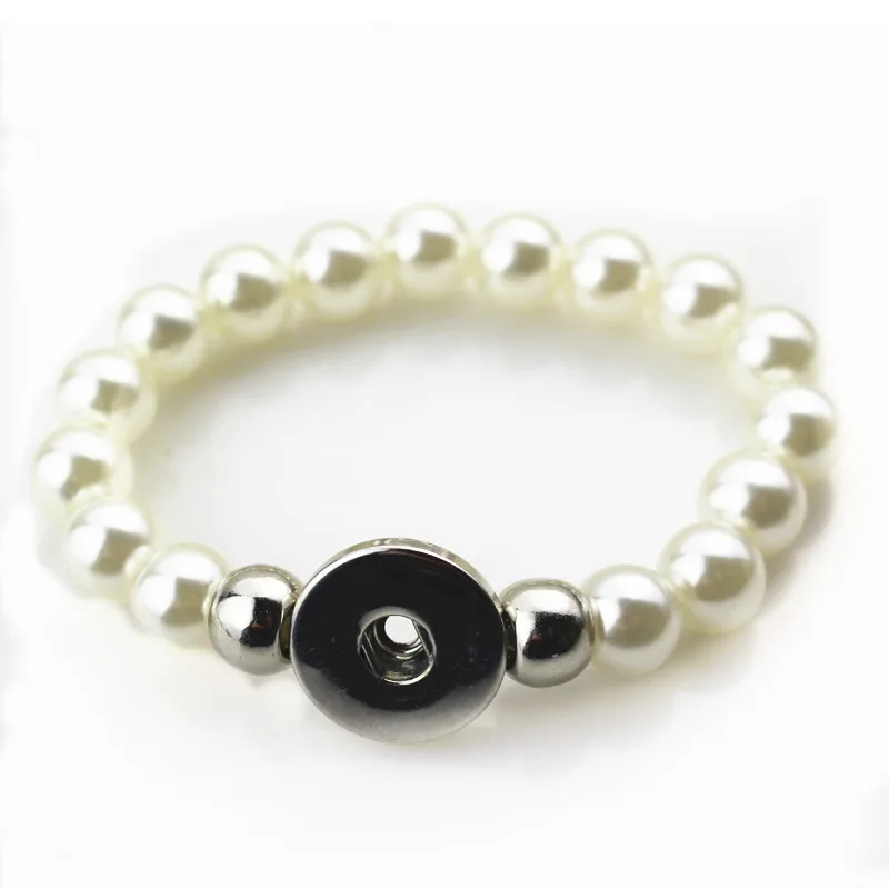 Лидер продаж 1 шт. эластичный шнур pearl snap браслеты оснастки браслет ювелирных