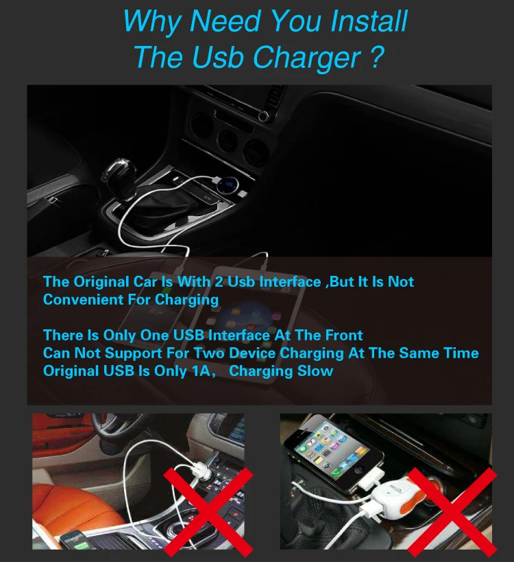 Хороший продукт 12 В USB разъем автомобильное зарядное устройство для Suzuki Liana Araba Aksesuar Автомобильный светодиодный светильник с USB двойной порт место парковки