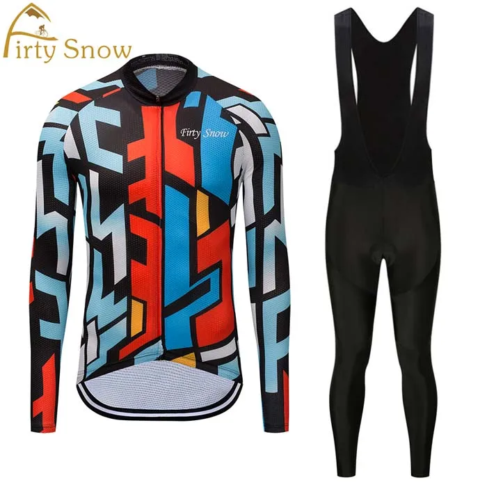 jersey and pants Комплект из Джерси для велоспорта, Мужская Зимняя Теплая Флисовая одежда для велоспорта, одежда для горного велосипеда, костюм для триатлона, спортивная одежда, облегающий костюм - Цвет: jersey and pants