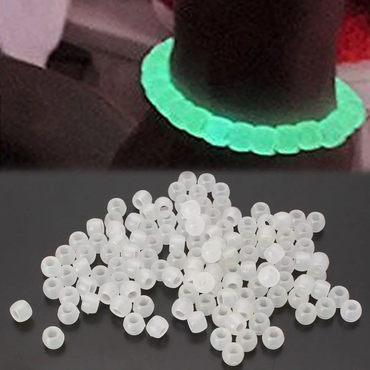 1000 шт. UV бусины УФ светится в темноте DIY артефакты браслет ювелирные изделия Уникальные подарки смешанные Цвет баррель бусины Chang фоны с реактивной