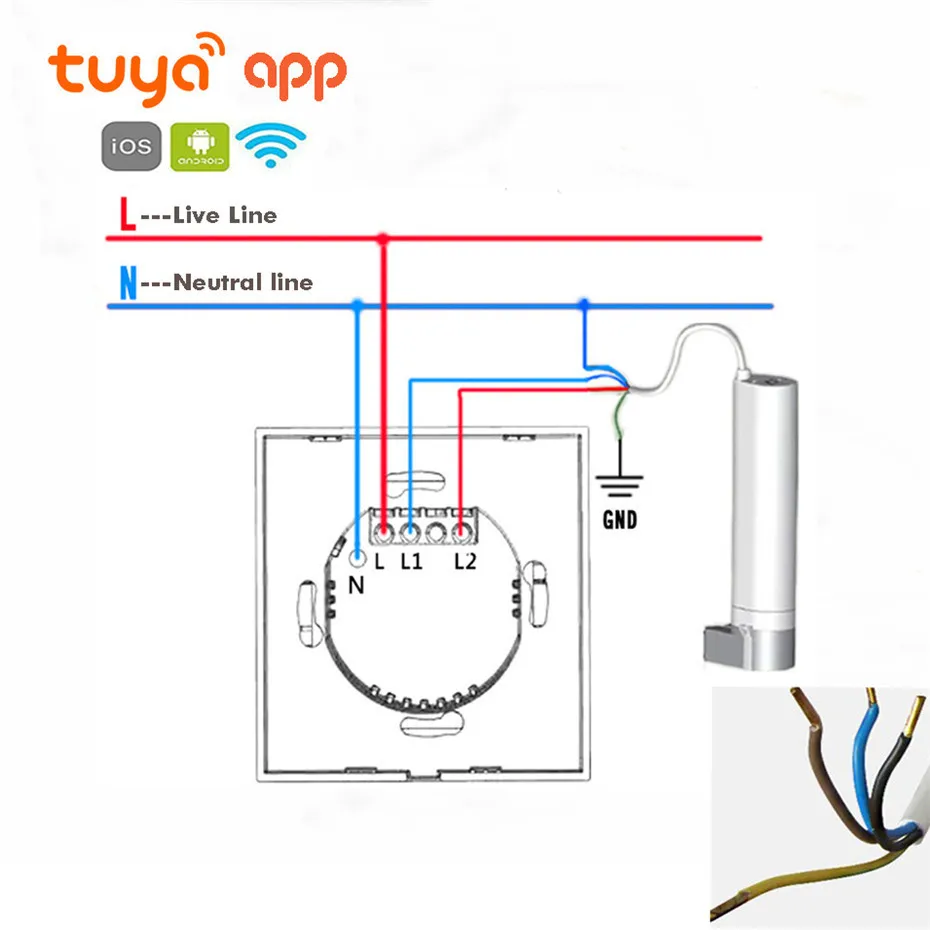 Tuya App система автоматизации штор, Dooya DT52S 75 Вт+ 1,5 м или менее трек+ ЕС Тип wifi переключатель штор, поддержка Alexa/Google Home