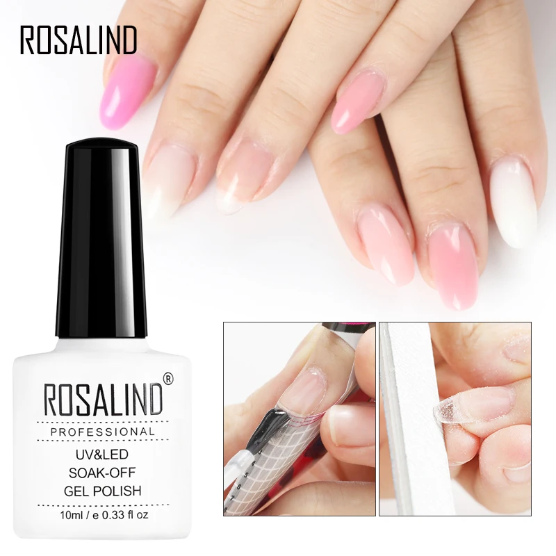 ROSALIND Quick Builder Гель-лак для ногтей 1 шт. 6 цветов гель-лаки для ногтей для дизайна ногтей предназначен для замачивания полупостоянного УФ-лампы гель