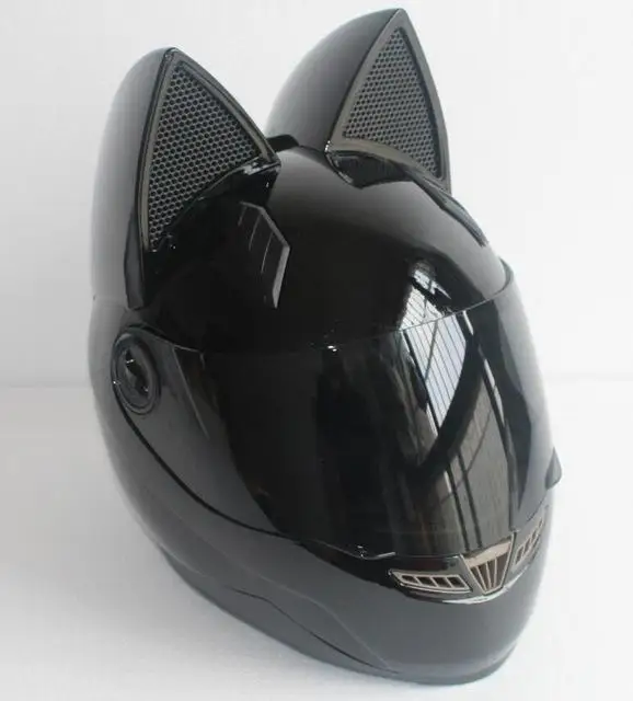 NITRINOS moto rcycle шлем человек женщина кошка личность Capacete De moto белый анфас шлемы гонки S/M/L/XL/XXL - Цвет: 1