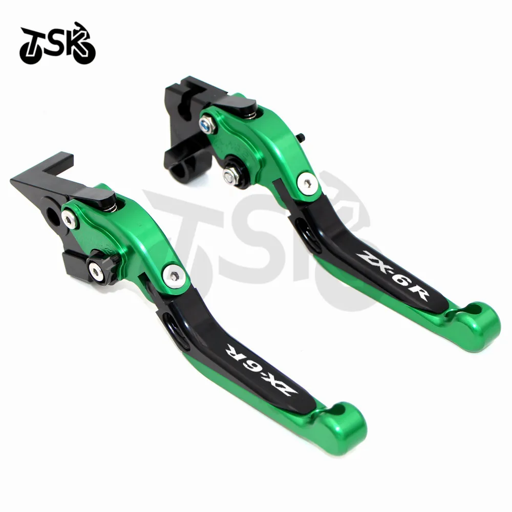Лазерный Логотип CNC Регулируемые рычаги тормозной муфты мотоцикла для Kawasaki ZX6R ZX-6R