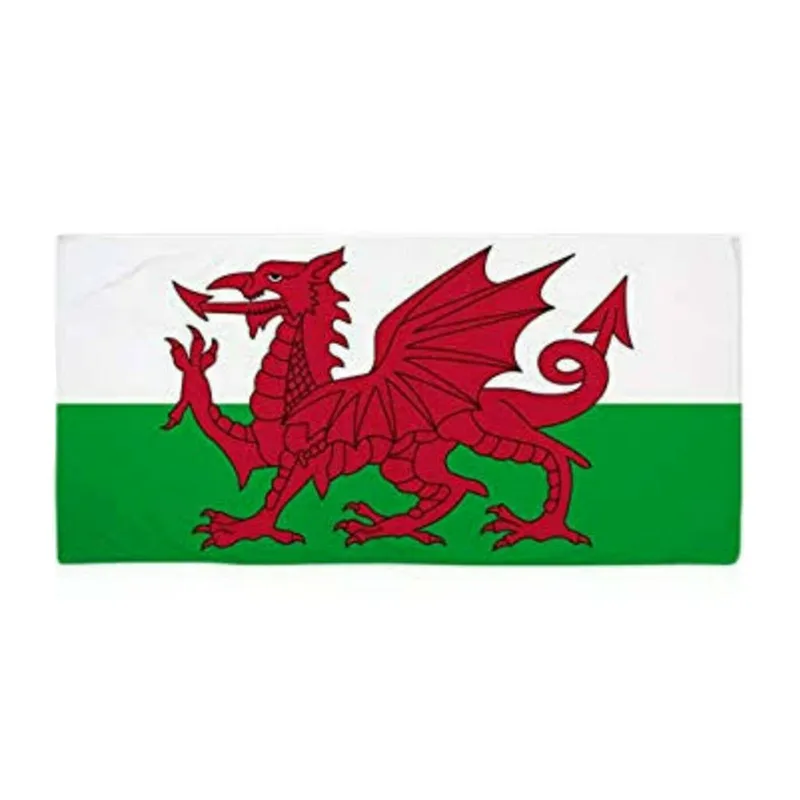 Новое популярное дизайнерское банное полотенце из микрофибры с уэльским флагом