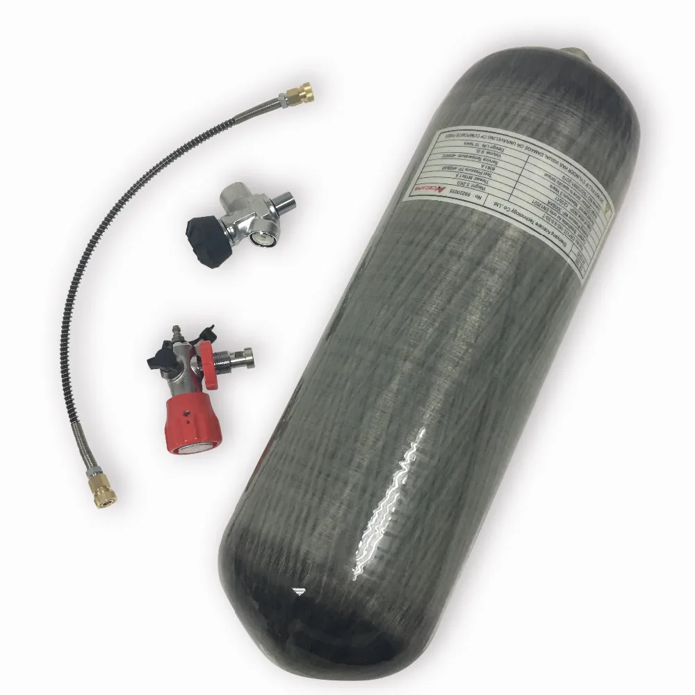 AC109301 Acecare 9L PCP цилиндр из углеродного волокна для дайвинга с манометром клапан АЗС