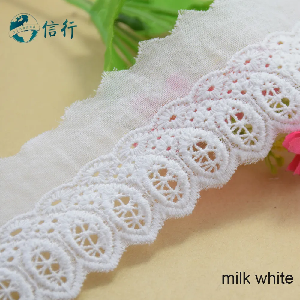 Хлопчатобумажные гипюровые ленты для шитья с вышивкой 5 ярдов 4 см или тканевые