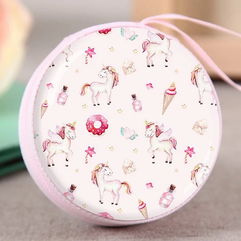 Единорожный дом хранения сумка органайзер для наушников проводов коробка данных, монет детский подарок на день рождения конфеты для детей.