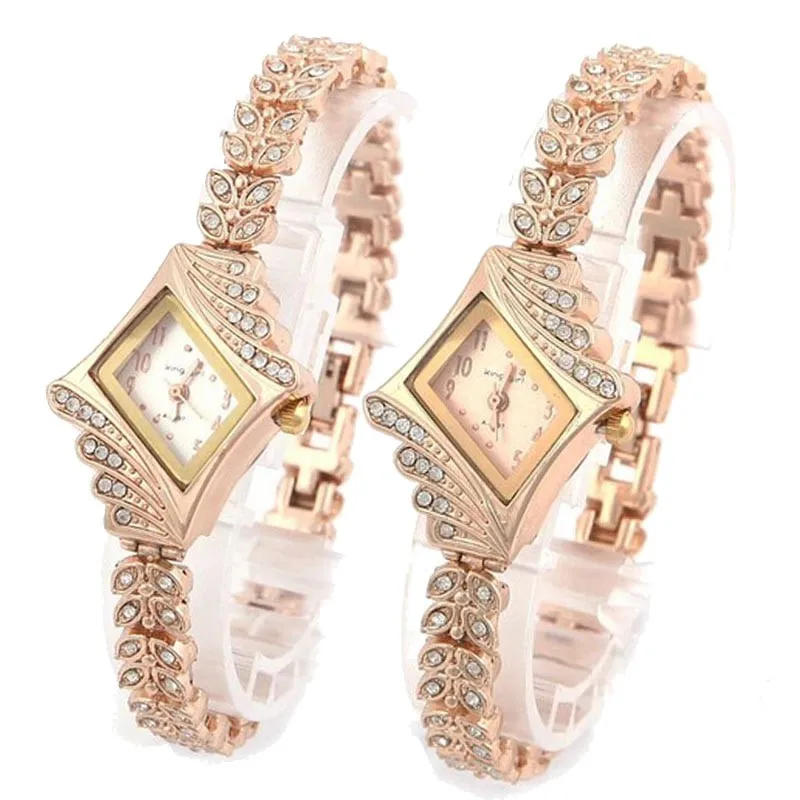 

Hot-selling New 2020 Fashion Beautiful Women Crystal watches Quartz Rhombus Bracelet Bangle Wrist Watch bayan kol saati A3
