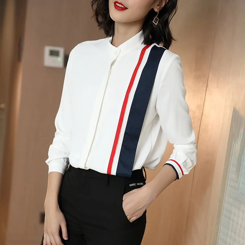 2XL 100% хлопок брендовые рубашки 2019 весна лето женская блузка Новая рубашка с