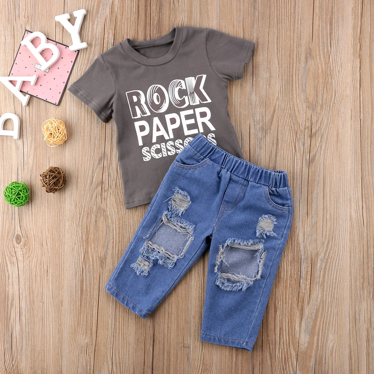 Комплект из 2 предметов Одежда для маленьких мальчиков футболка с короткими