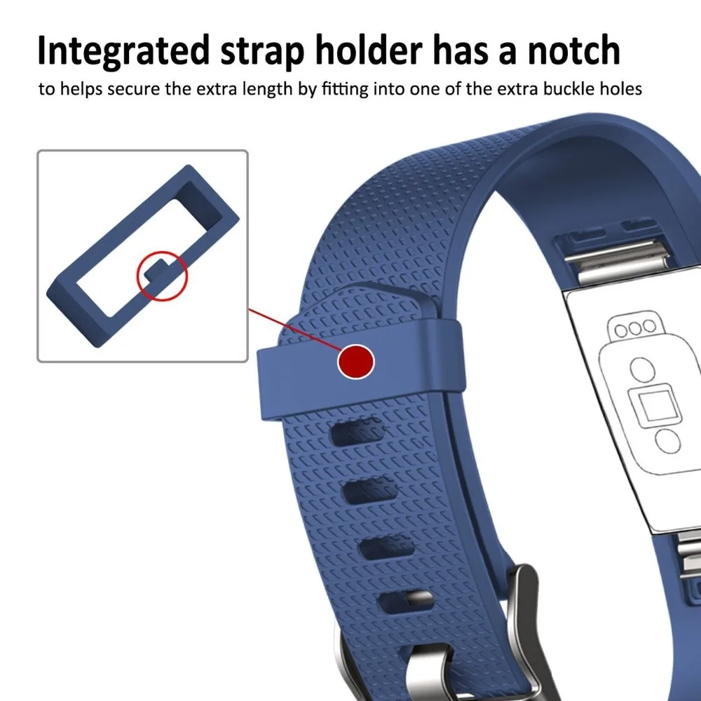 Honecumi 10 упак. для Fitbit Charge 2 ремень прочный Фитнес Браслет для Fitbit заряд 2 заменить Для мужчин Т группа для женщин Для мужчин