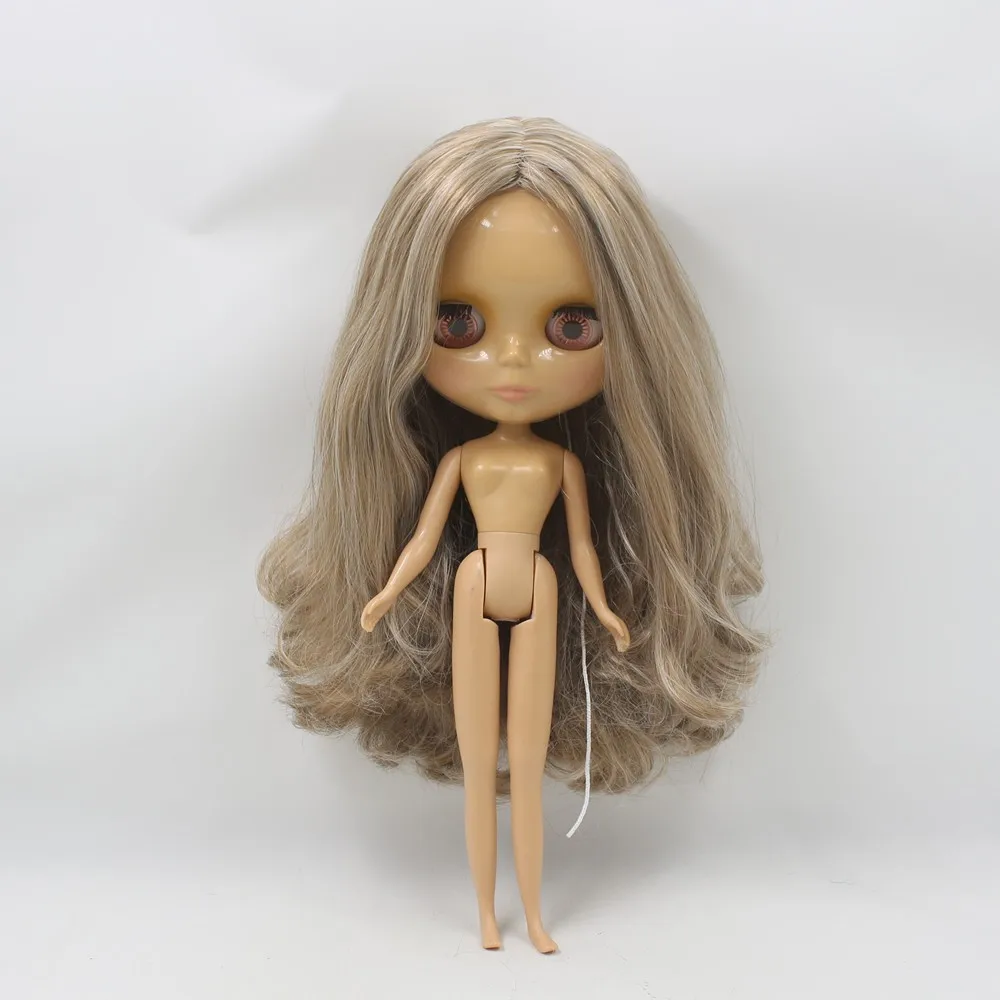 Обнаженная кукла Blyth смешанные волосы загар кожа Модная Кукла фабрика 20171026|nude blythe