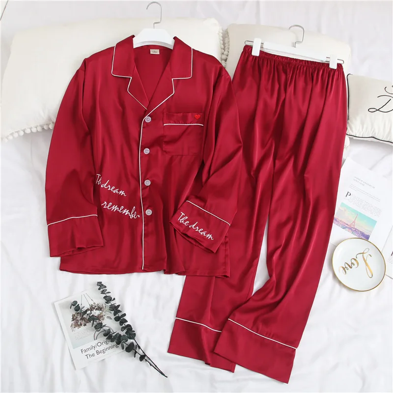 men red Пижама унисекс для женщин и мужчин, комплект из 2 предметов, 3 цвета, летний и весенний комплект домашней одежды - Цвет: men red