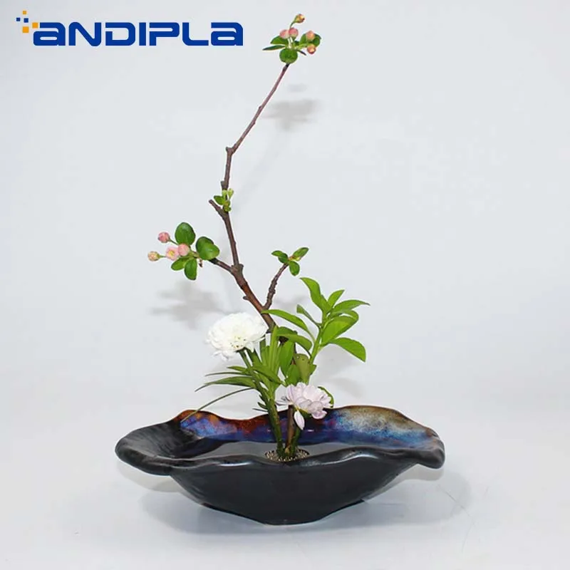 Винтажный Японский стиль дзен церемония икебана ручная работа грубая керамика