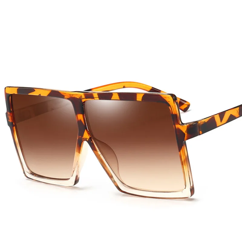 c8 leopard tea HBK, сексуальные негабаритные женские очки от солнца, Ретро стиль, брендовые дизайнерские солнцезащитные очки для женщин, женские черные очки Oculos - Цвет линз: c8 leopard tea