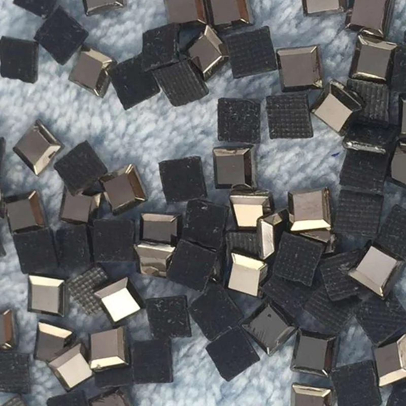 4*4 мм 100 шт серые стразы с горячей фиксацией квадратная форма исправление камней