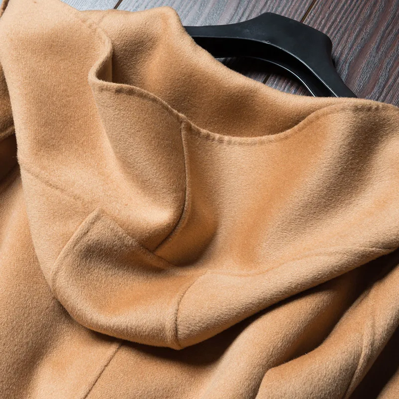 Осень зима 2020 пальто из чистой шерсти It Moman Повседневный Кардиган с капюшоном