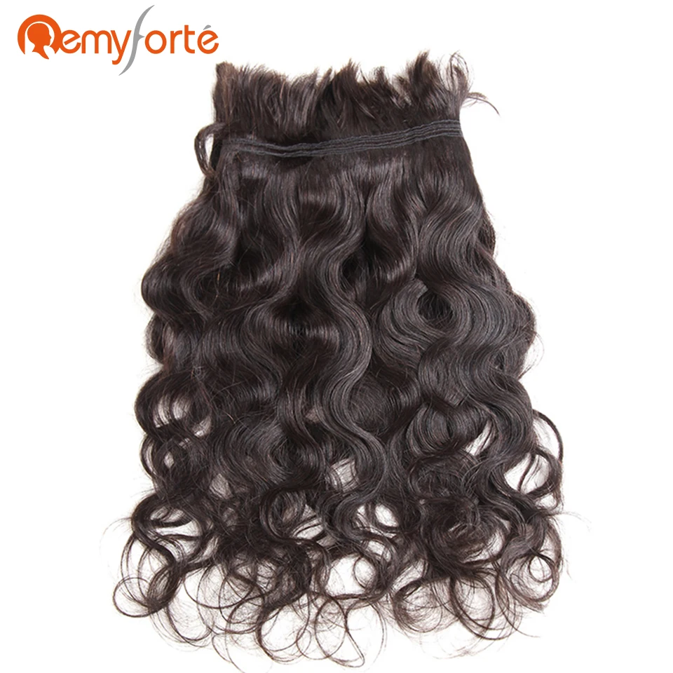 Remy Forte волосы от 10 до 30 дюймов Волнистые Бразильские объемные человеческие для