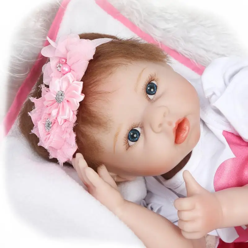 Оптовая продажа 55 см силиконовые виниловые Детские куклы Reborn очаровательные