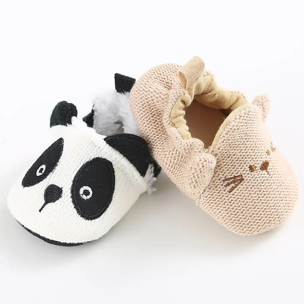 1 Pair Cute Cartoon Baby Shoes Anti-skid Outsole Wool Warm Winter Fashion Kids for Toddlers |