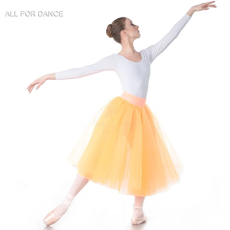 Балетная юбка пачка средней длины 5 слойная мягкая фатиновая длинная для