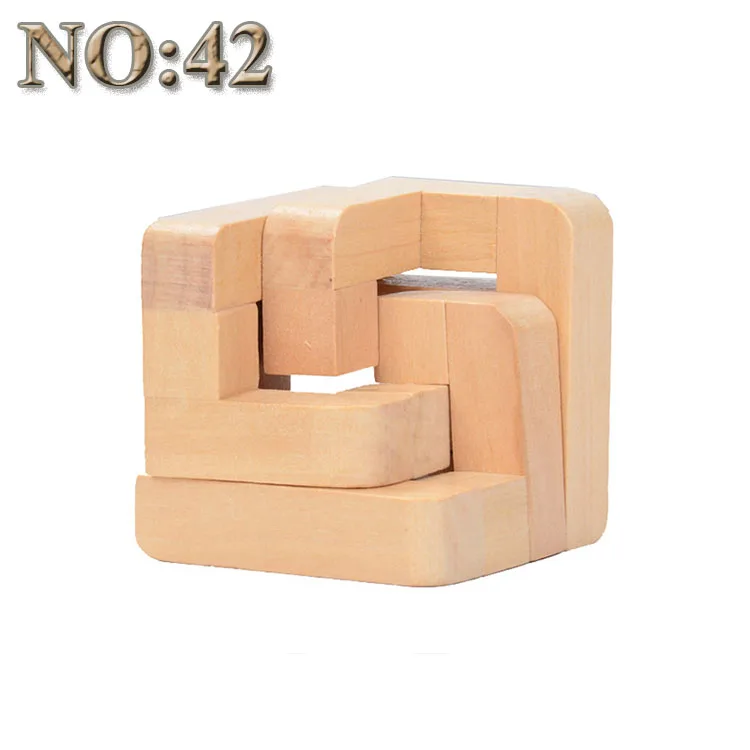 42 53 вида 3D деревянные игрушки-головоломки игра блокированный куб головоломка обучающая игрушка для детей Строительный набор блок модель 29-53 - Цвет: 42