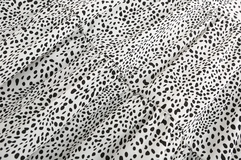 Женское короткое пляжное платье в горошек белое винтажном стиле вечерние платья