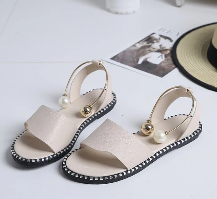 Сандалии женские без шнуровки дышащие Нескользящие туфли в римском стиле