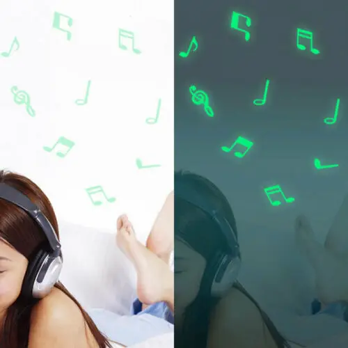15 шт. в темноте флуоресцентная светящаяся паста музыкальные стикеры светящиеся