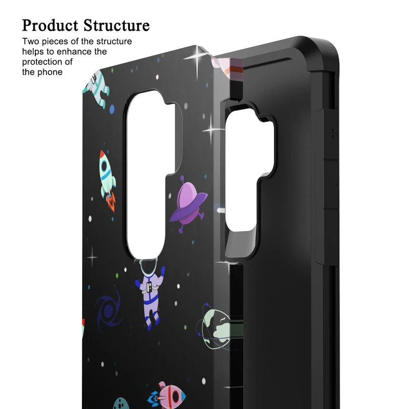 Жесткий чехол Yokata 2 в 1 для Samsung Galaxy S9 S10 plus S8 противоударный чехол-бампер S7 S6 S5